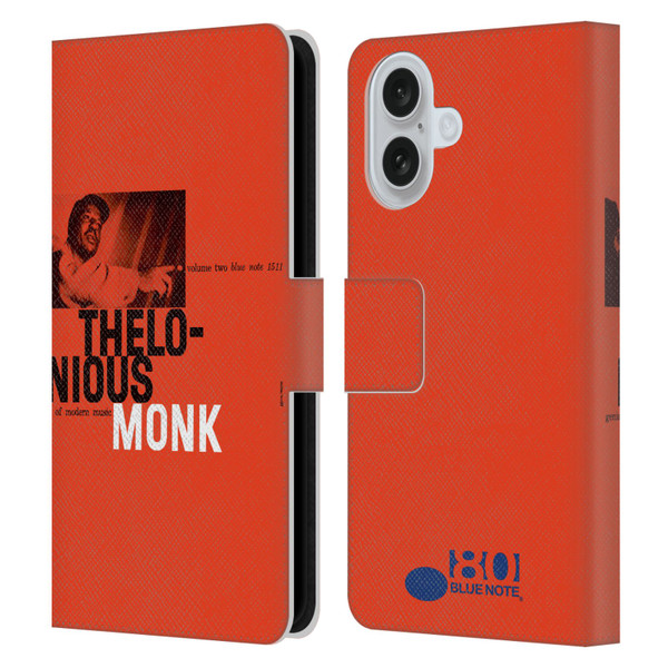 Blue Note Records Albums 2 Thelonious Monk Leather Book Wallet Case Cover For Apple iPhone 16