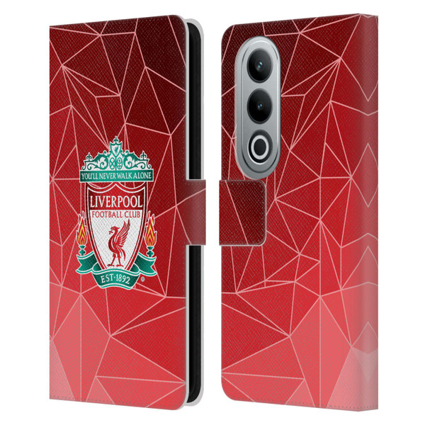 Liverpool Football Club Crest & Liverbird 2 Geometric Leather Book Wallet Case Cover For OPPO OnePlus Ace 3V 5G