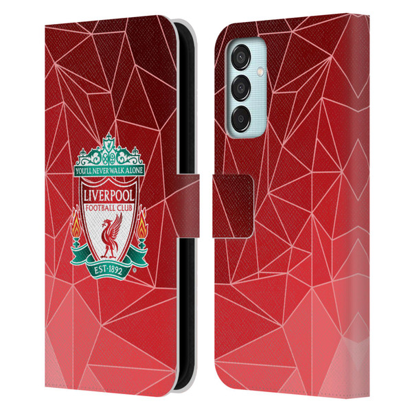 Liverpool Football Club Crest & Liverbird 2 Geometric Leather Book Wallet Case Cover For Samsung Galaxy M15/F15 5G