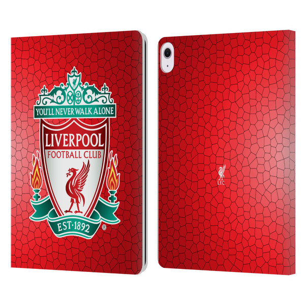 Liverpool Football Club Crest 2 Red Pixel 1 Leather Book Wallet Case Cover For Apple iPad Air 13 2024