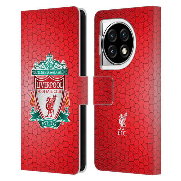 Liverpool Football Club Crest 2 Red Pixel 1 Leather Book Wallet Case Cover For OPPO OnePlus Ace 3 5G