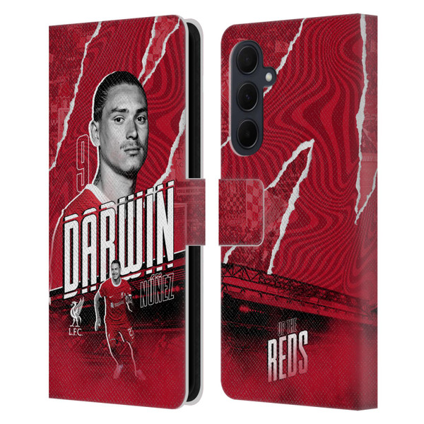 Liverpool Football Club 2023/24 First Team Darwin Núñez Leather Book Wallet Case Cover For Samsung Galaxy A35 5G