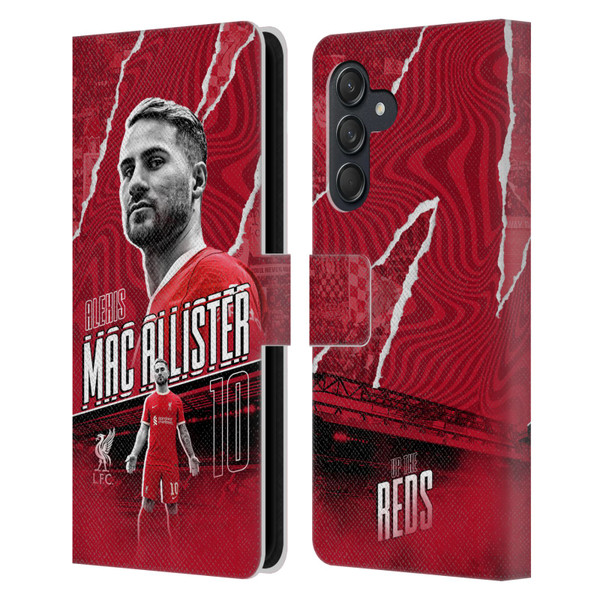 Liverpool Football Club 2023/24 First Team Alexis Mac Allister Leather Book Wallet Case Cover For Samsung Galaxy M55 5G