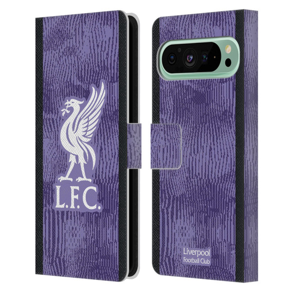 Liverpool Football Club 2023/24 Third Kit Leather Book Wallet Case Cover For Google Pixel 9 Pro XL