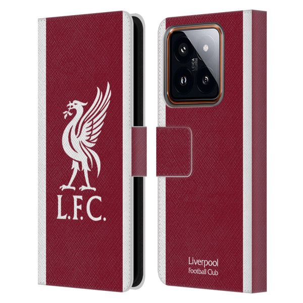 Liverpool Football Club 2023/24 Home Kit Leather Book Wallet Case Cover For Xiaomi 14