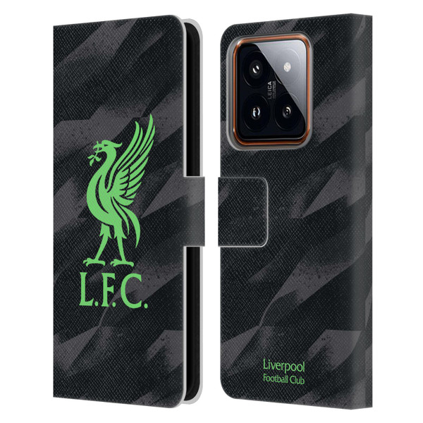 Liverpool Football Club 2023/24 Home Goalkeeper Kit Leather Book Wallet Case Cover For Xiaomi 14