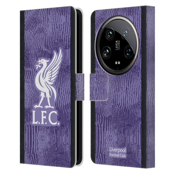 Liverpool Football Club 2023/24 Third Kit Leather Book Wallet Case Cover For Xiaomi 14 Ultra