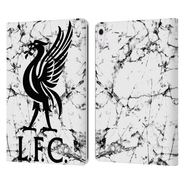 Liverpool Football Club Marble Black Liver Bird Leather Book Wallet Case Cover For Apple iPad Air 13 2024