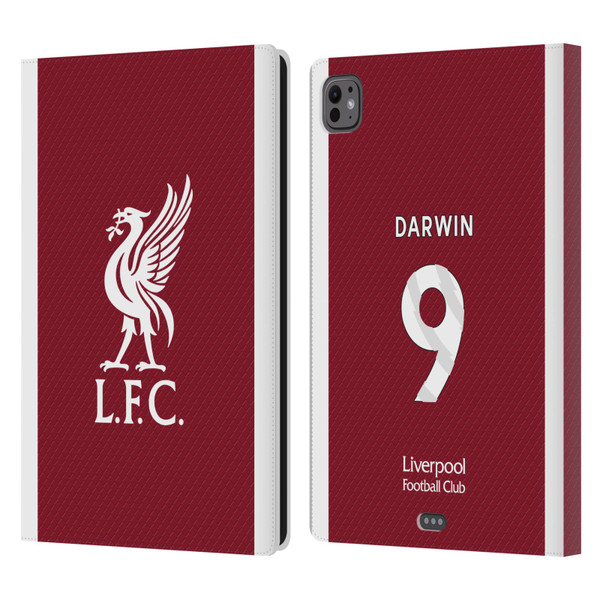 Liverpool Football Club 2023/24 Players Home Kit Darwin Núñez Leather Book Wallet Case Cover For Apple iPad Pro 11 M4 2024