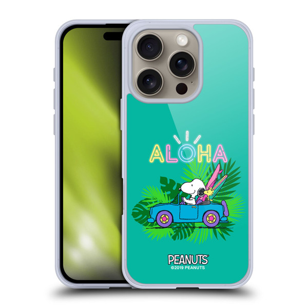 Peanuts Snoopy Aloha Disco Tropical Surf Soft Gel Case for Apple iPhone 16 Pro
