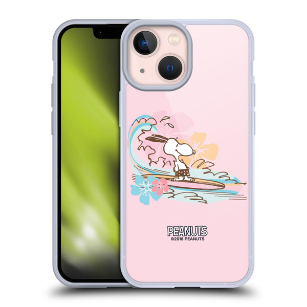 Peanuts Beach Snoopy Surf Soft Gel Case for Apple iPhone 13 Mini