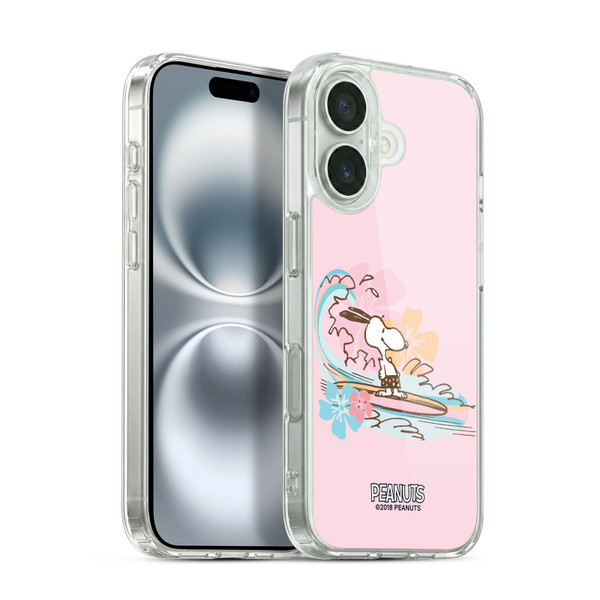 Peanuts Beach Snoopy Surf Soft Gel Case for Apple iPhone 16 & MagSafe
