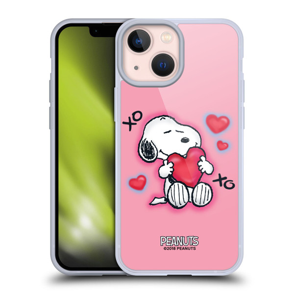 Peanuts Snoopy Boardwalk Airbrush XOXO Soft Gel Case for Apple iPhone 13 Mini