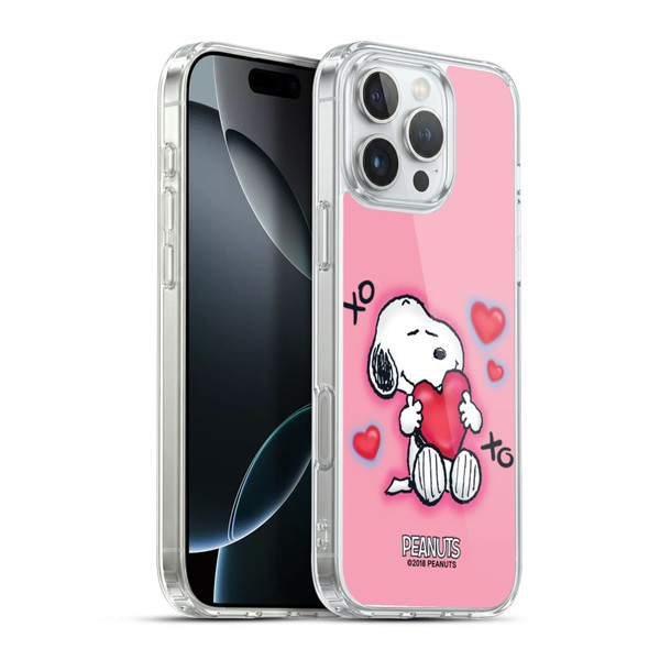 Peanuts Snoopy Boardwalk Airbrush XOXO Soft Gel Case for Apple iPhone 16 Pro Max & MagSafe