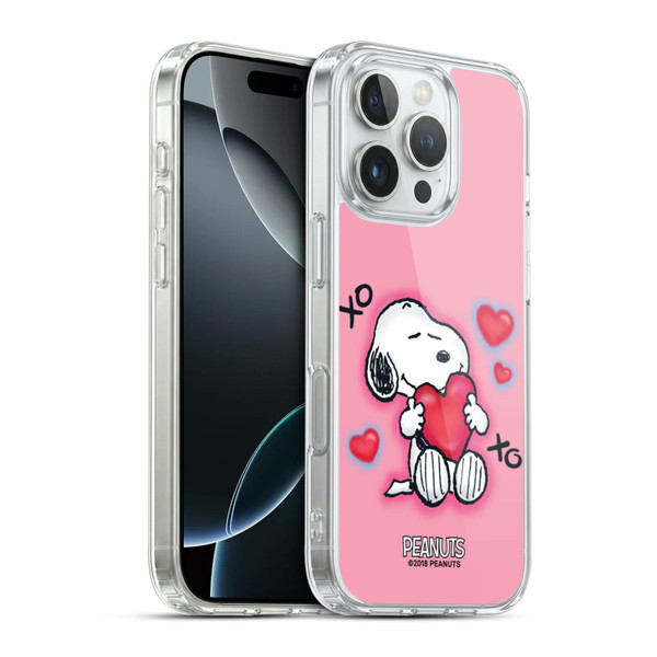Peanuts Snoopy Boardwalk Airbrush XOXO Soft Gel Case for Apple iPhone 16 Pro & MagSafe
