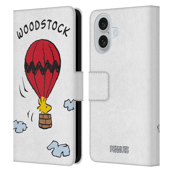 Peanuts Characters Woodstock Leather Book Wallet Case Cover For Apple iPhone 16