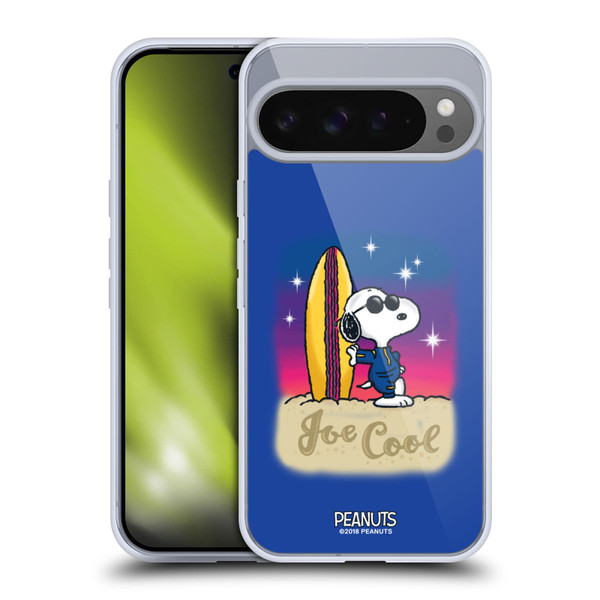 Peanuts Snoopy Boardwalk Airbrush Joe Cool Surf Soft Gel Case for Google Pixel 9 Pro XL