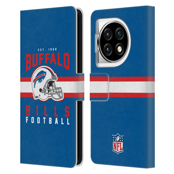 NFL Buffalo Bills Graphics Helmet Typography Leather Book Wallet Case Cover For OPPO OnePlus Ace 3 5G