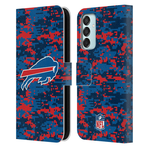 NFL Buffalo Bills Graphics Digital Camouflage Leather Book Wallet Case Cover For Samsung Galaxy M15/F15 5G