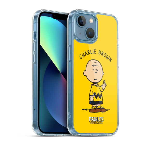 Peanuts Characters Charlie Brown Soft Gel Case for Apple iPhone 13 Mini & MagSafe