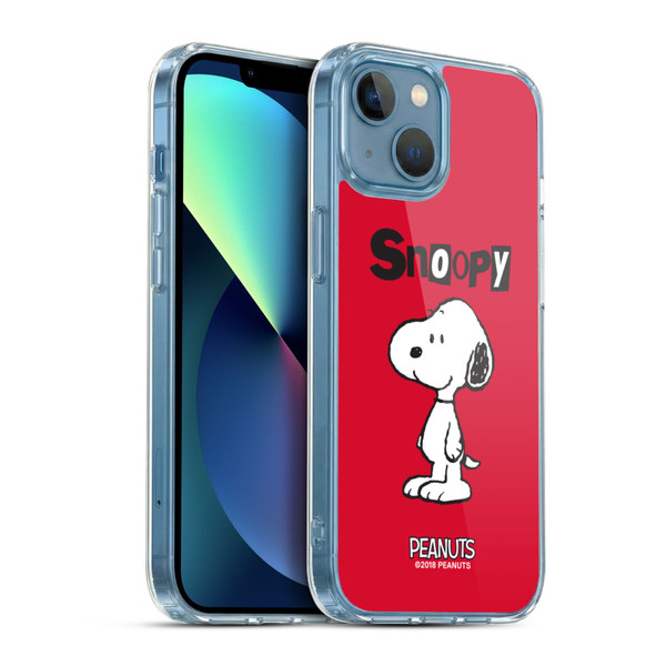 Peanuts Characters Snoopy Soft Gel Case for Apple iPhone 13 Mini & MagSafe