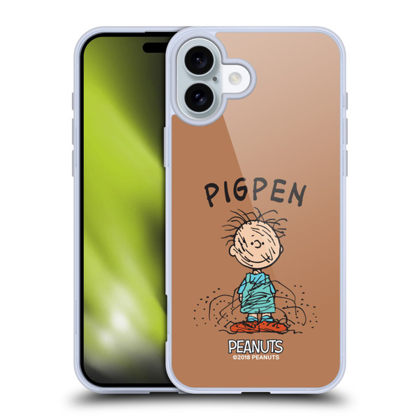 Peanuts Characters Pigpen Soft Gel Case for Apple iPhone 16 Plus