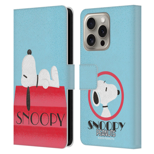 Peanuts Snoopy Deco Dreams House Leather Book Wallet Case Cover For Apple iPhone 16 Pro