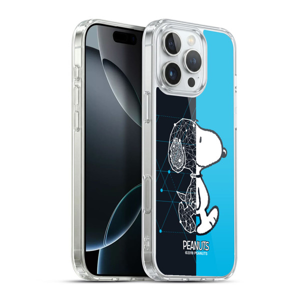 Peanuts Halfs And Laughs Snoopy Geometric Soft Gel Case for Apple iPhone 16 Pro Max & MagSafe