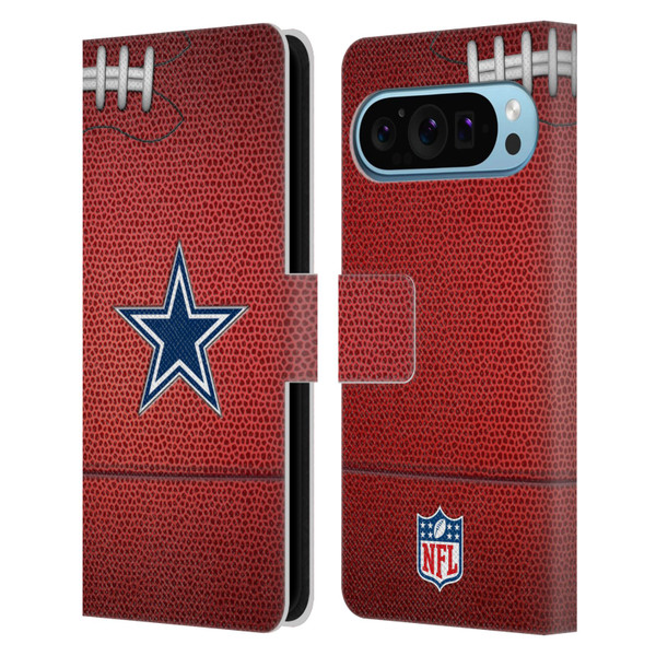 NFL Dallas Cowboys Graphics Football Leather Book Wallet Case Cover For Google Pixel 9 / Pixel 9 Pro