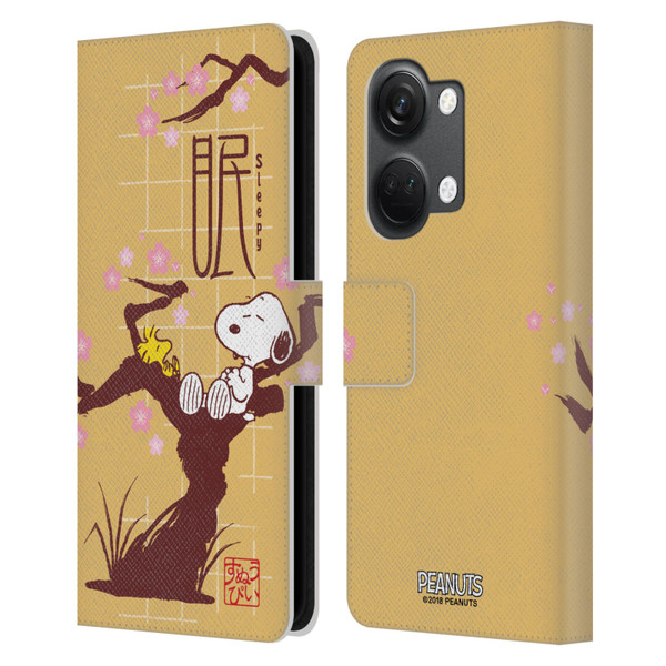 Peanuts Oriental Snoopy Sleepy Leather Book Wallet Case Cover For OnePlus Nord 3 5G
