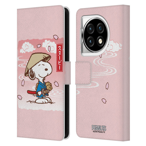 Peanuts Oriental Snoopy Samurai Leather Book Wallet Case Cover For OPPO OnePlus Ace 3 5G