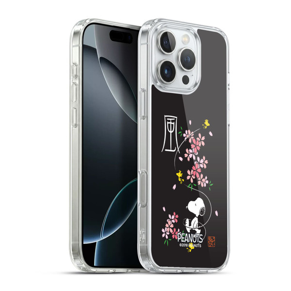 Peanuts Oriental Snoopy Cherry Blossoms Soft Gel Case for Apple iPhone 16 Pro Max & MagSafe