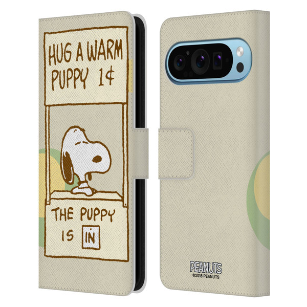 Peanuts Snoopy Hug Warm Leather Book Wallet Case Cover For Google Pixel 9 / Pixel 9 Pro
