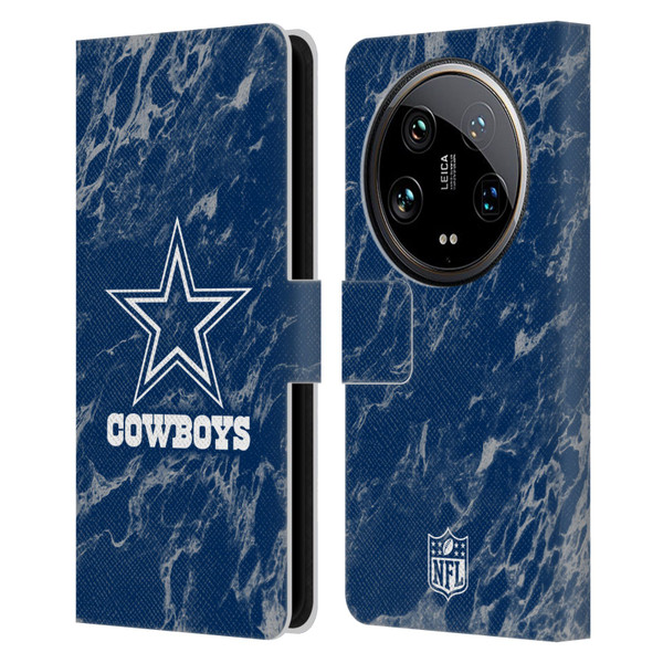 NFL Dallas Cowboys Graphics Coloured Marble Leather Book Wallet Case Cover For Xiaomi 14 Ultra