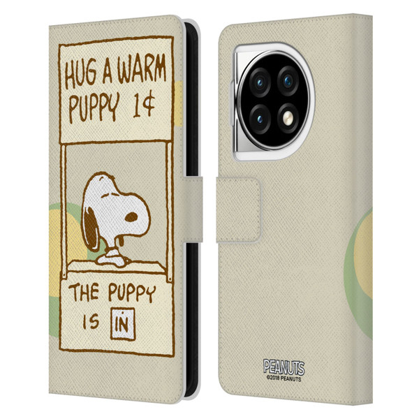 Peanuts Snoopy Hug Warm Leather Book Wallet Case Cover For OPPO OnePlus Ace 3 5G