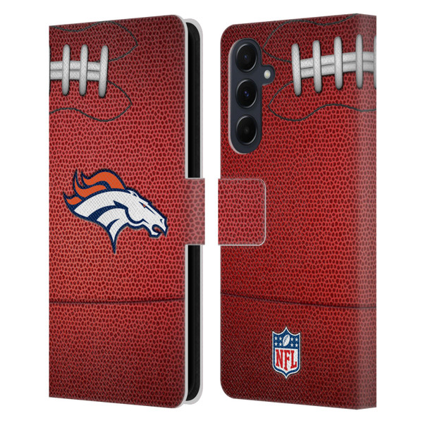 NFL Denver Broncos Graphics Football Leather Book Wallet Case Cover For Samsung Galaxy A55 5G