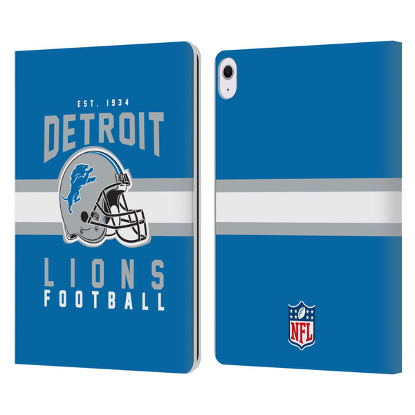 NFL Detroit Lions Graphics Helmet Typography Leather Book Wallet Case Cover For Apple iPad Air 13 2024/2025 NFL Detroit Lions Graphics Helmet Typography Leather Book Wallet Case Cover For Apple iPad Air 13 2024/2025