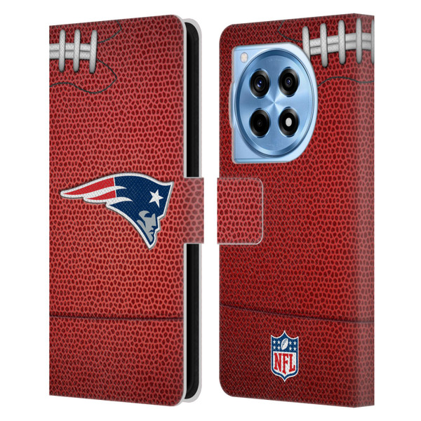 NFL New England Patriots Graphics Football Leather Book Wallet Case Cover For OnePlus 12R