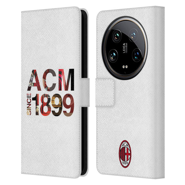 AC Milan Adults 1899 Leather Book Wallet Case Cover For Xiaomi 14 Ultra