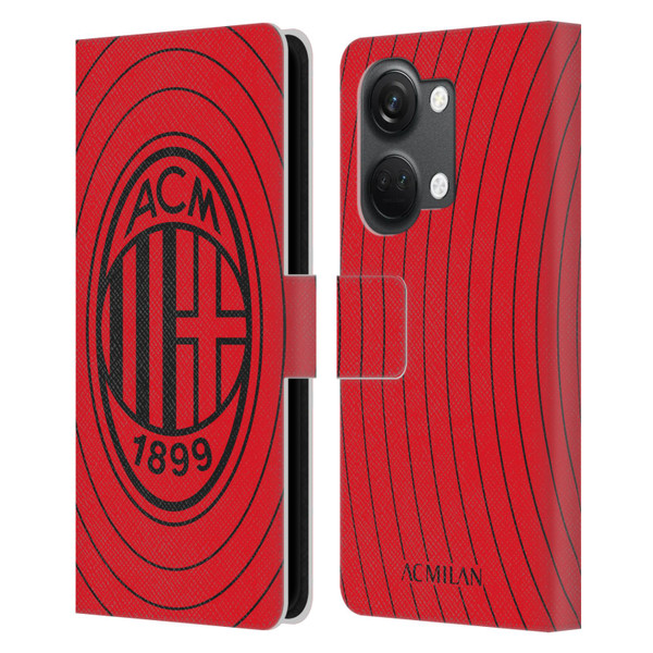 AC Milan Art Red And Black Leather Book Wallet Case Cover For OnePlus Nord 3 5G