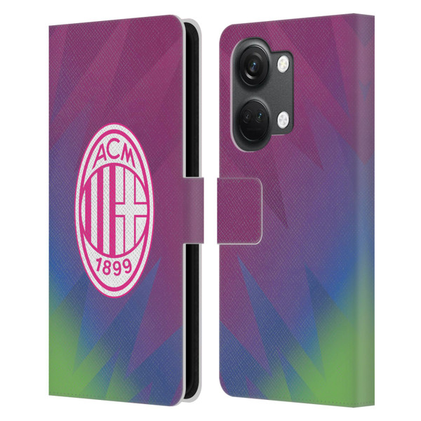 AC Milan 2023/24 Crest Kit Third Leather Book Wallet Case Cover For OnePlus Nord 3 5G
