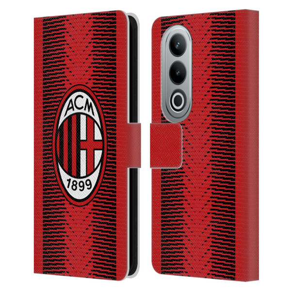 AC Milan 2023/24 Crest Kit Home Leather Book Wallet Case Cover For OPPO OnePlus Ace 3V 5G