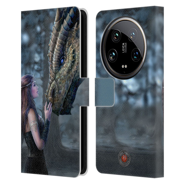 Anne Stokes Dragon Friendship Once Upon A Time Leather Book Wallet Case Cover For Xiaomi 14 Ultra