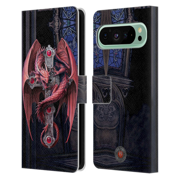 Anne Stokes Dragons Gothic Guardians Leather Book Wallet Case Cover For Google Pixel 9 Pro XL
