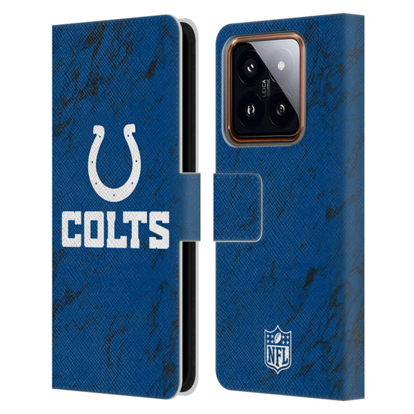 NFL Indianapolis Colts Graphics Coloured Marble Leather Book Wallet Case Cover For Xiaomi 14