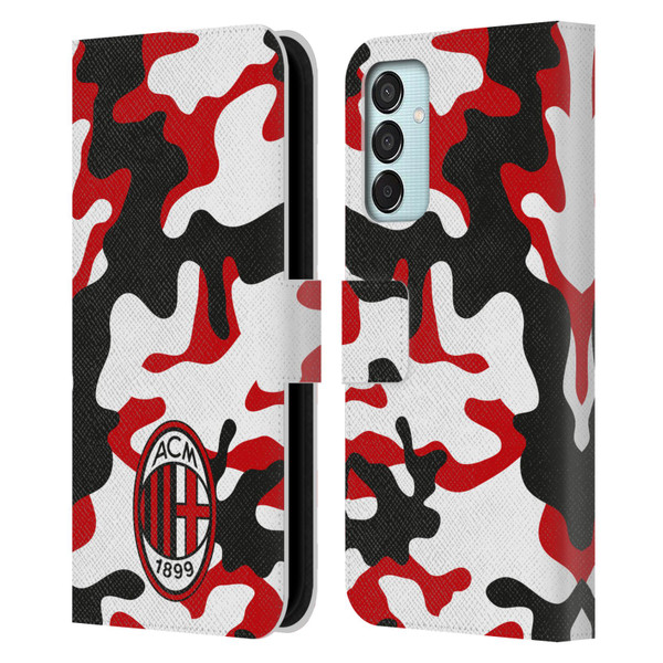 AC Milan Crest Patterns Camouflage Leather Book Wallet Case Cover For Samsung Galaxy M15/F15 5G