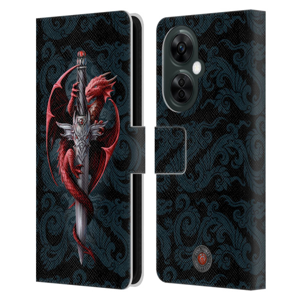 Anne Stokes Dragons Dagger Leather Book Wallet Case Cover For OnePlus Nord CE 3 Lite 5G