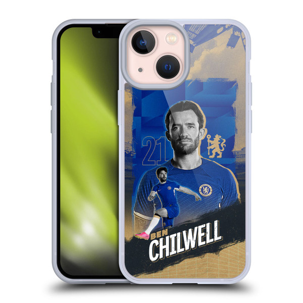 Chelsea Football Club 2023/24 First Team Ben Chilwell Soft Gel Case for Apple iPhone 13 Mini