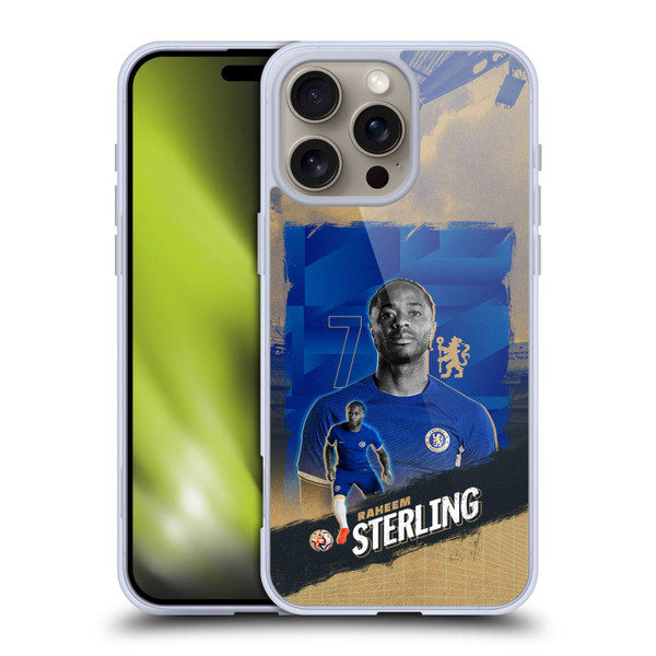 Chelsea Football Club 2023/24 First Team Raheem Sterling Soft Gel Case for Apple iPhone 16 Pro Max