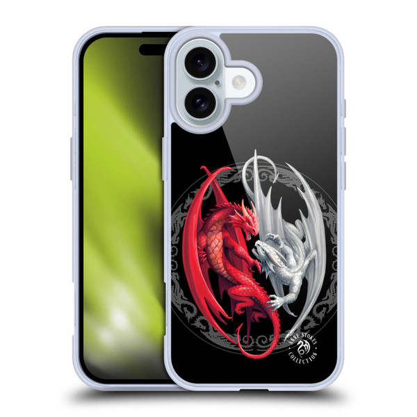 Anne Stokes Mix Fantasy Art Merlin's Dragons Soft Gel Case for Apple iPhone 16
